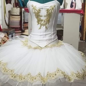 Ballet performance tutu & leotard - hand decorated